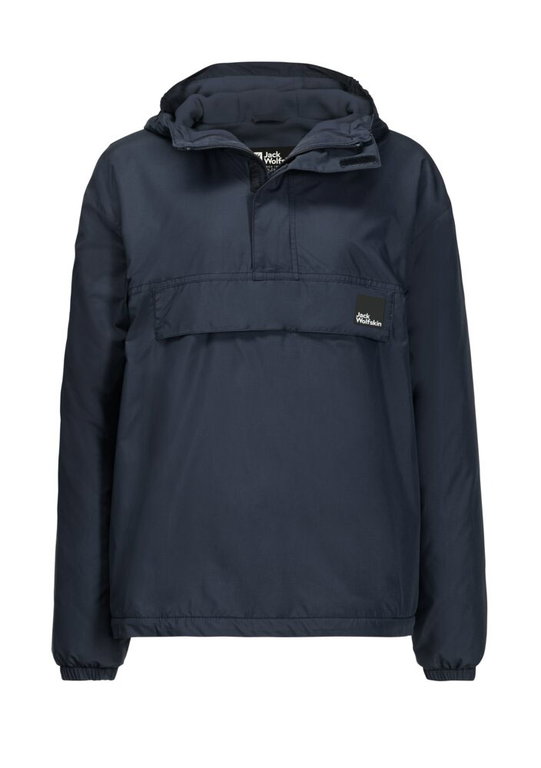 Jack Wolfskin Winterjacke Windbreaker Spirit Ins Smock (winddicht, wasserabweisend, gefüttert) nachtblau Kinder